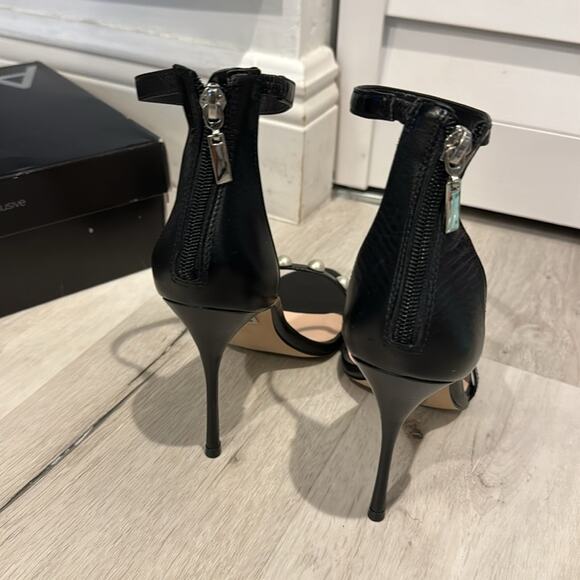 Aqua NWT Deluxe Nappa Black Pearl Ankle Strap Sandal. - Picture 6 of 8